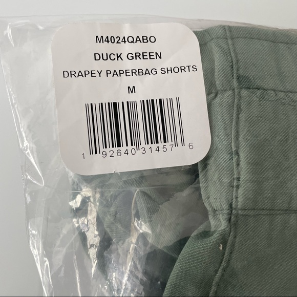 Mauby Paperbag Waist Green Shorts Sz Medium - Picture 8 of 11